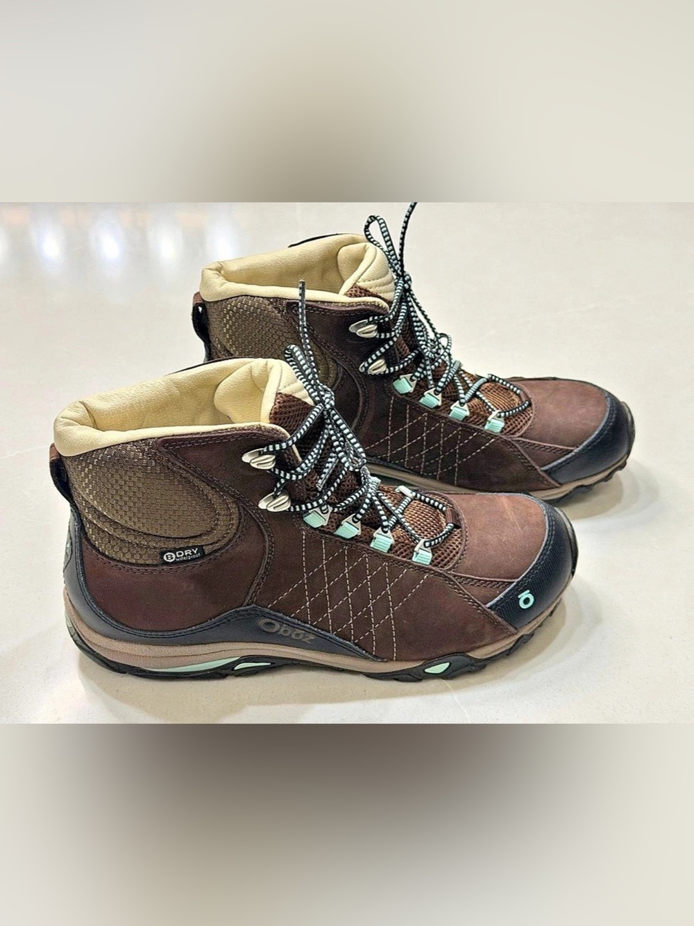 Oboz Sapphire Mid B-Dry Waterproof Hiking Boots Brown Size 9.5